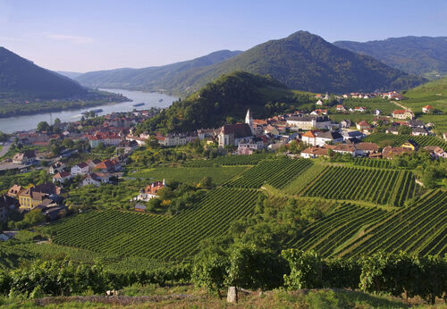 Blick auf Hollenburg.