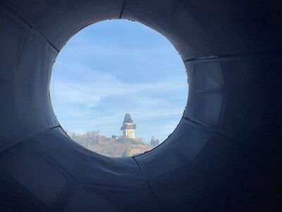 Bullauge Grazer Uhrturm
